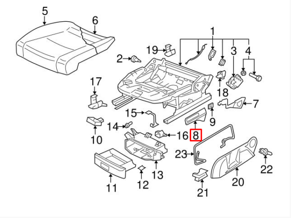 MANOPLA REGULAGEM ALTURA BANCO JETTA 05/10 VW 1K588225171N - Image 6