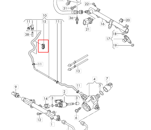 GRAMPO TUBO COMBUSTIVEL UP GOLF FOX GOL G6 VW 5Q0133687C - Imagem 6